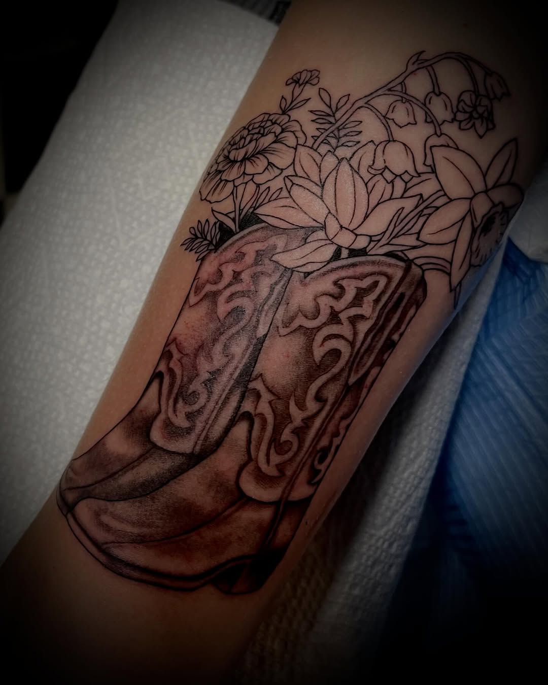 Tattoo by @jacobfinellitattoos — illustrative, black_and_grey