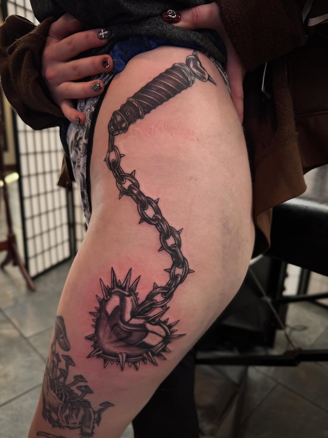 Tattoo by @nikkia.tattoo — black_and_grey, realism
