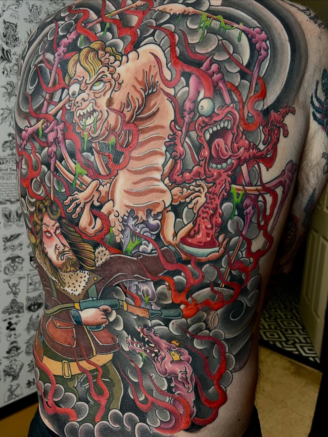 Tattoo by @mikeatidwell — new_school, trash_polka