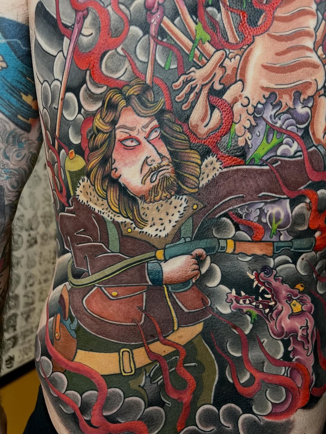 Tattoo by @mikeatidwell — new_school, trash_polka