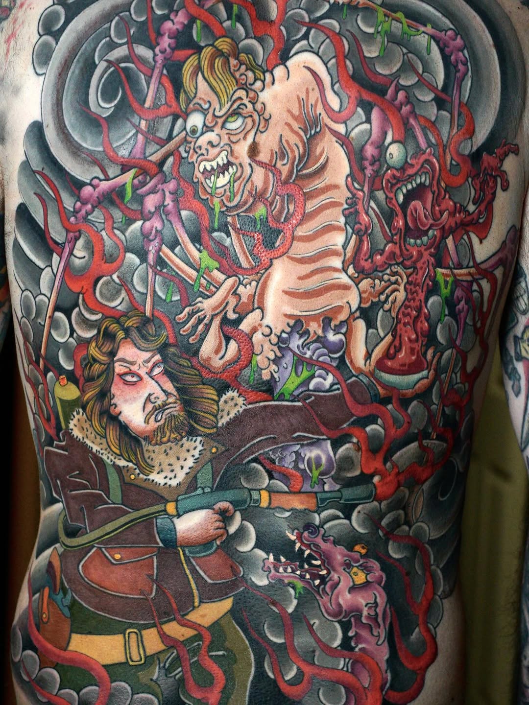 Tattoo by @mikeatidwell — new_school, trash_polka