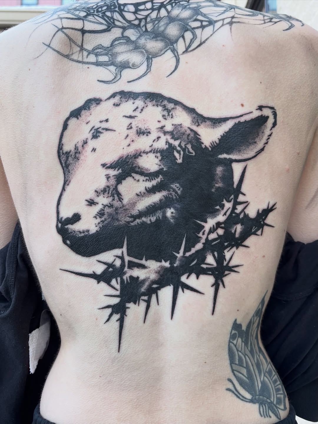 Tattoo by @butcher_boy_tattoos — blackwork, realism