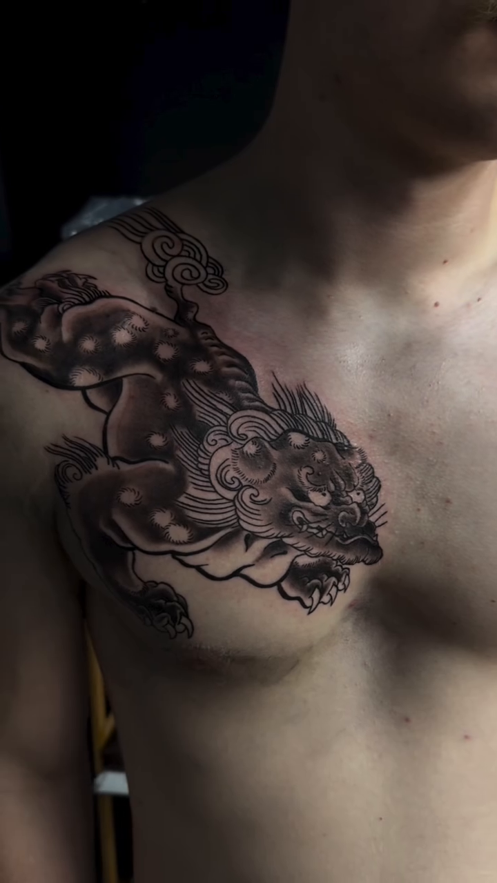 Tattoo by @itscalebbattles โ japanese_irezumi, black_and_grey