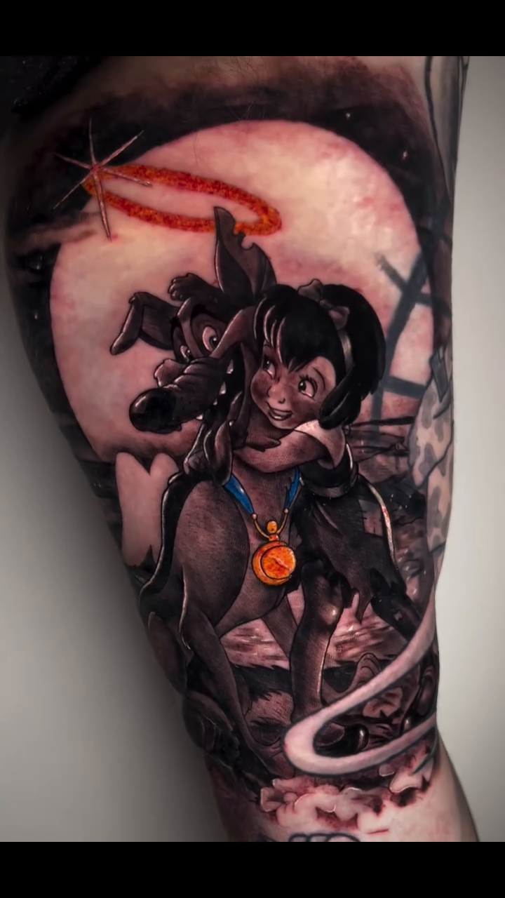 Tattoo by @tattoosbyclaude — illustrative, anime