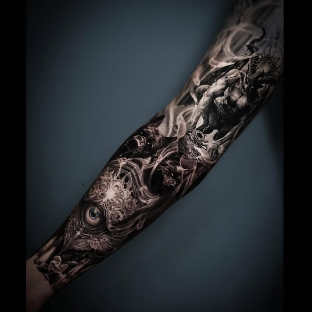 Tattoo by @tattooist_pitasso — realism, dark_realism