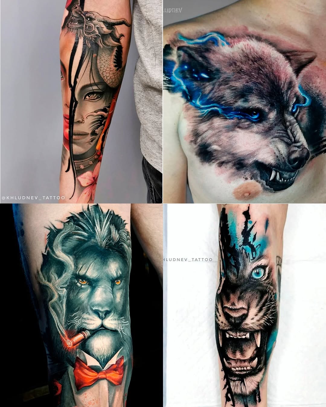 Tattoo by @khludnev_tattoo — realism, black_and_grey