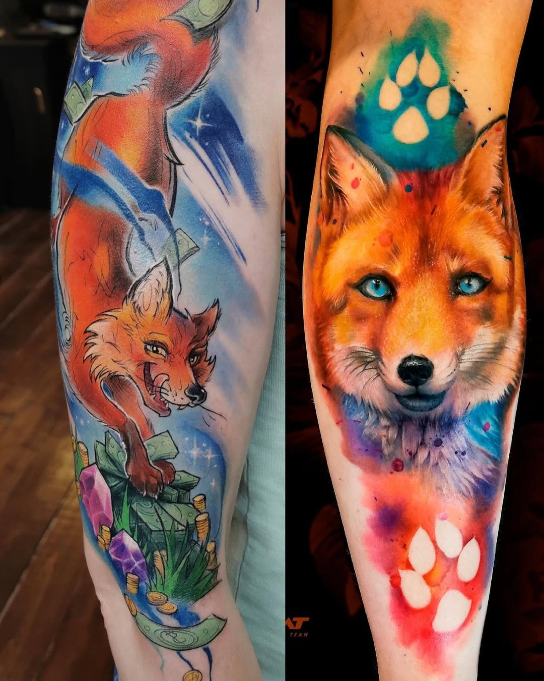 Tattoo by @khludnev_tattoo — new_school, watercolor