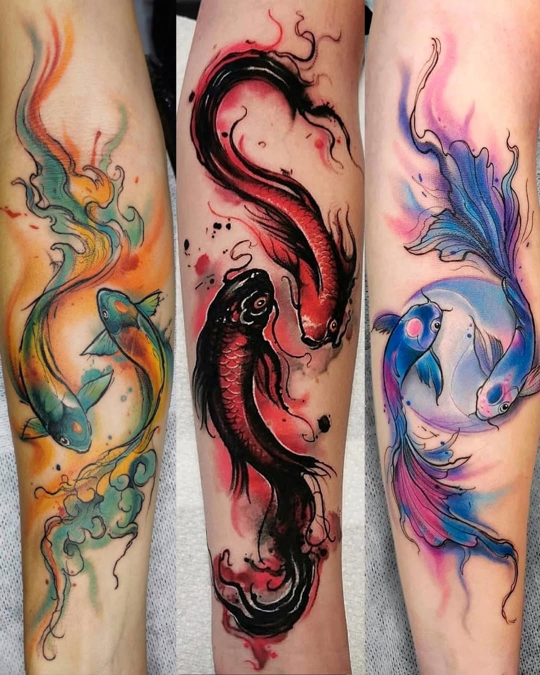 Tattoo by @khludnev_tattoo — watercolor, japanese_irezumi
