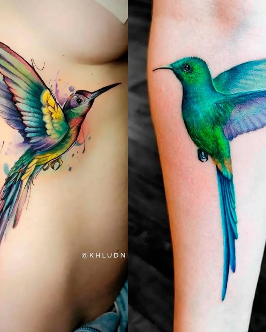 Tattoo by @khludnev_tattoo — watercolor, realism
