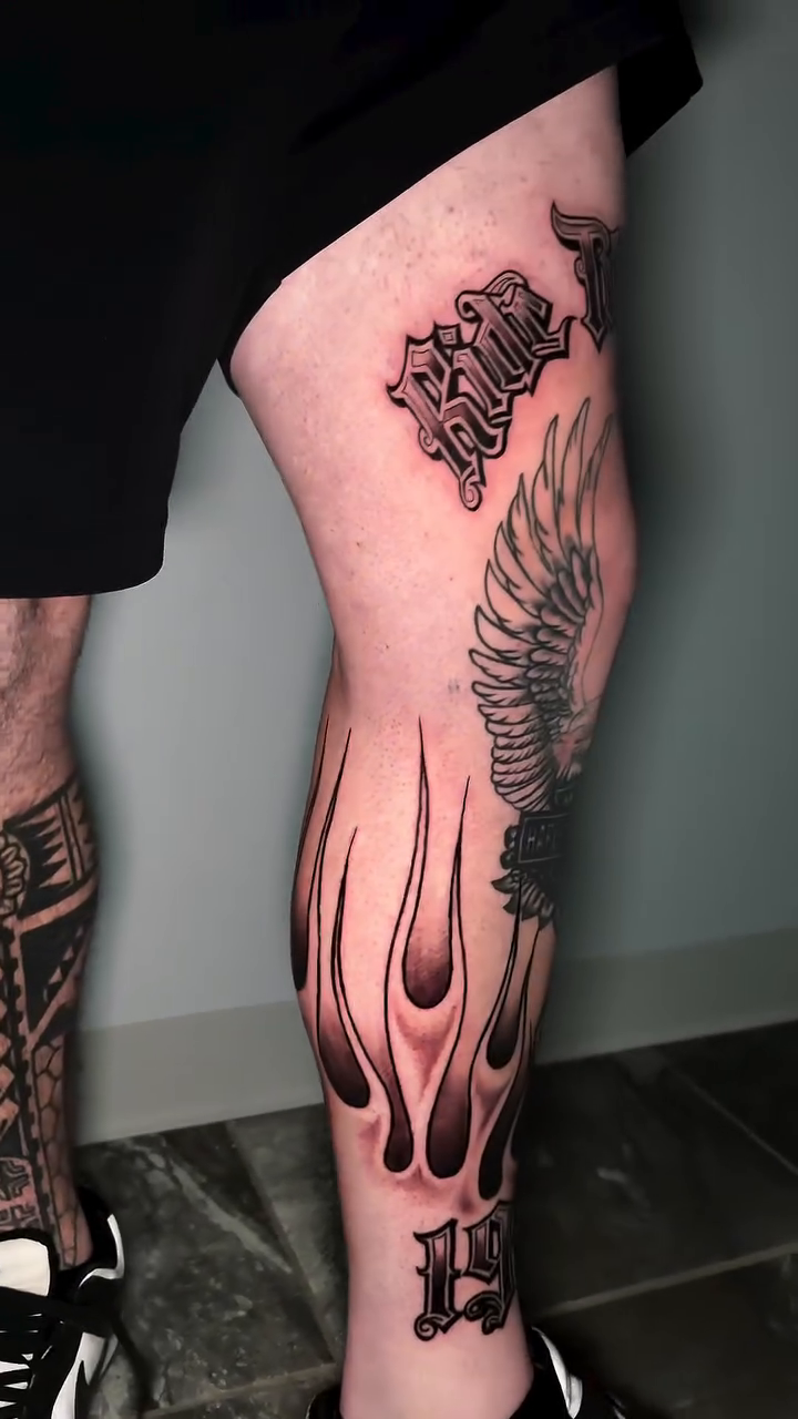 Tattoo by @altrd.st8 — black_and_grey, lettering_script