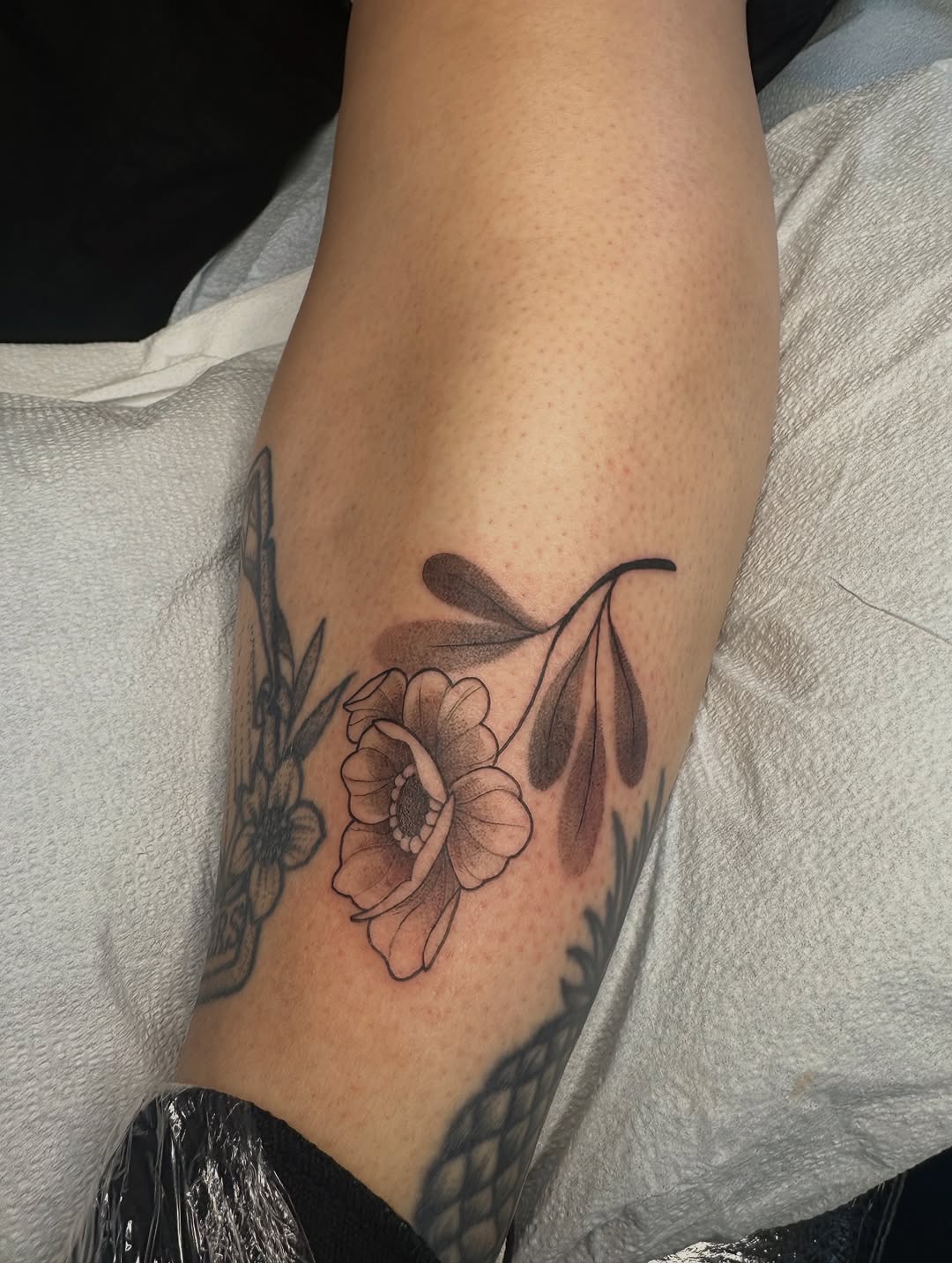Tattoo by @obsidian_rabbit — fine_line, black_and_grey
