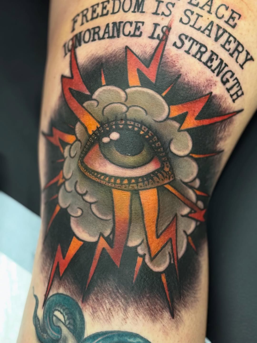 Tattoo by @shesarudemisfit — american_traditional, lettering_script