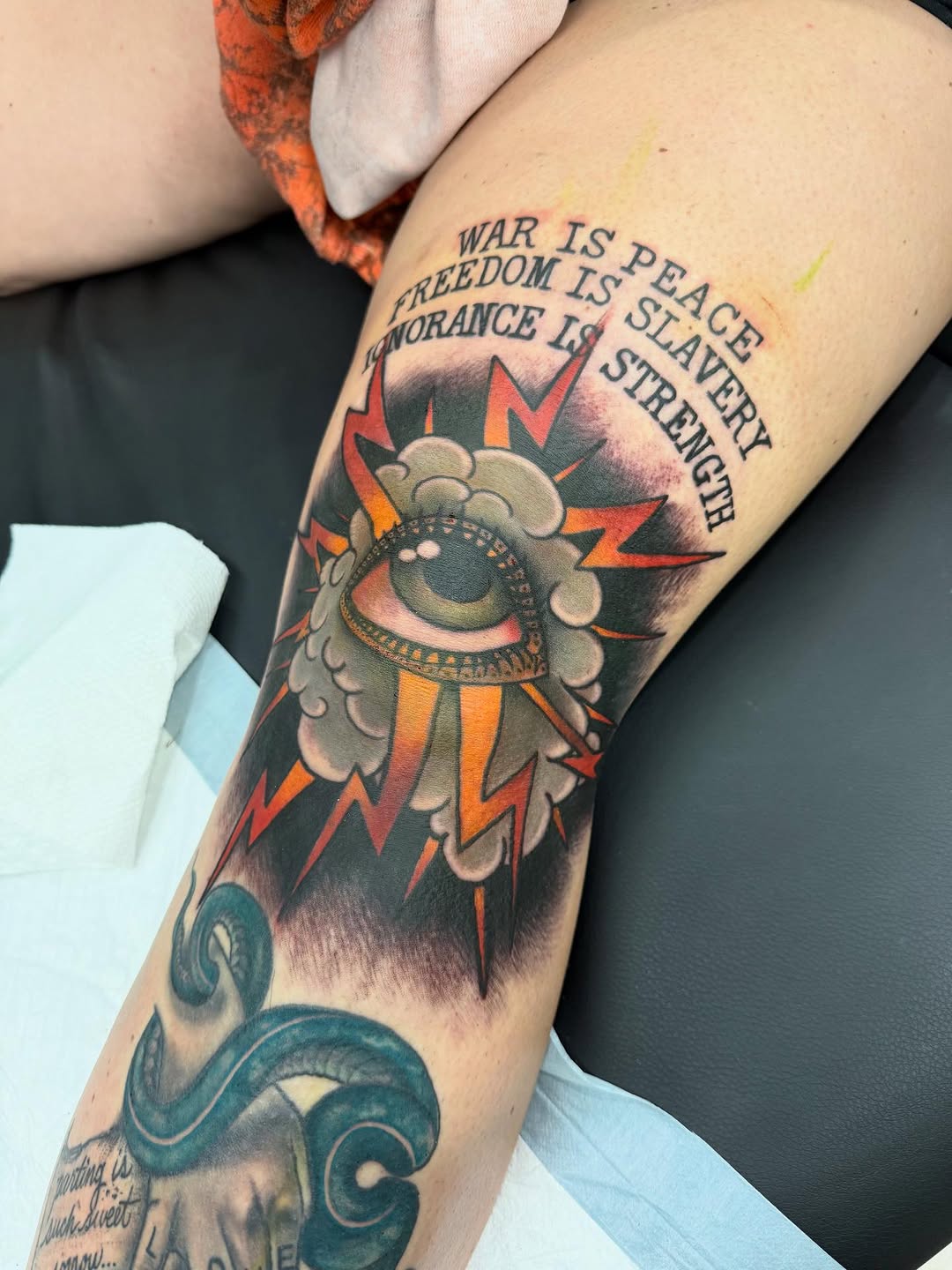 Tattoo by @shesarudemisfit — american_traditional, lettering_script