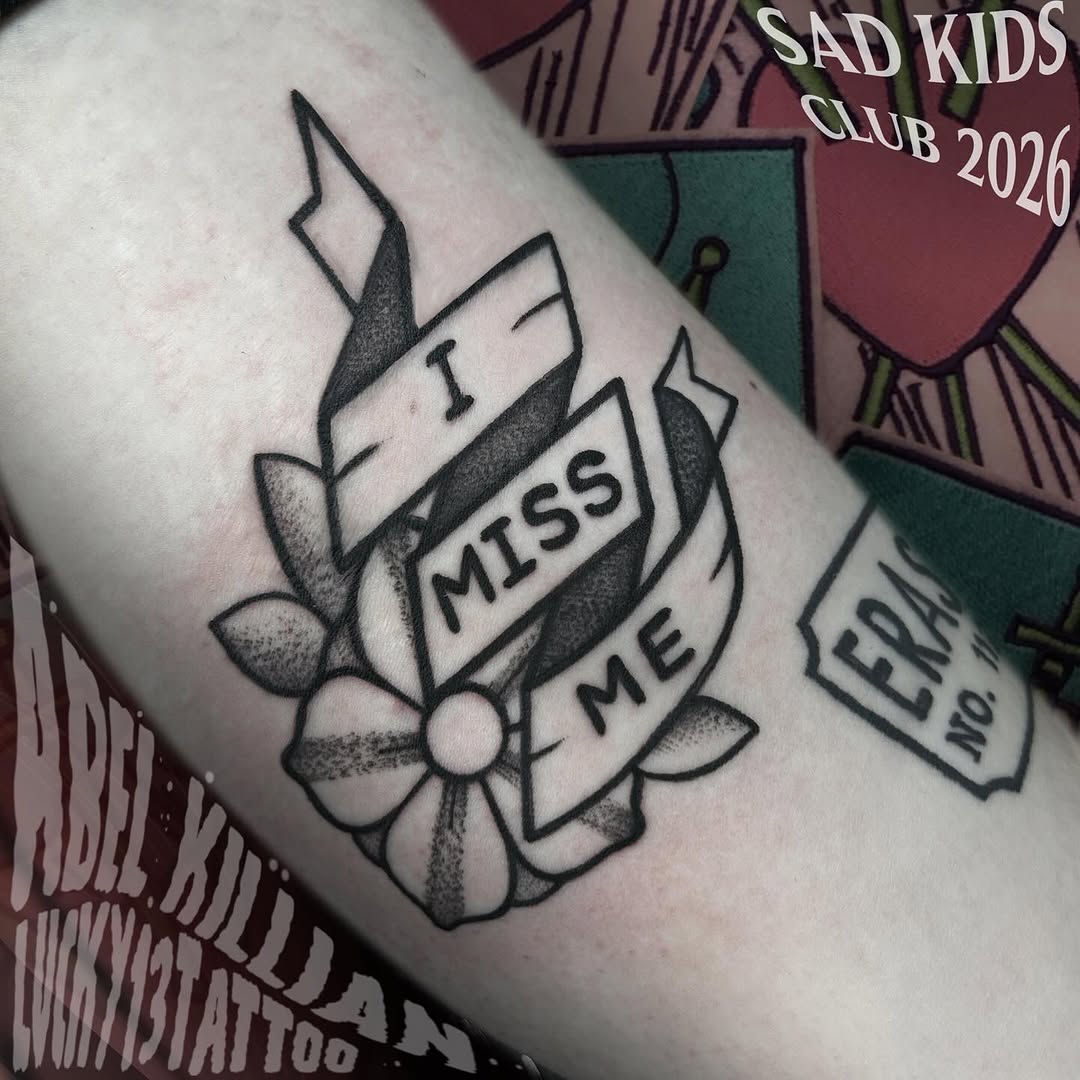 Tattoo by @tattooabel — lettering_script, black_and_grey