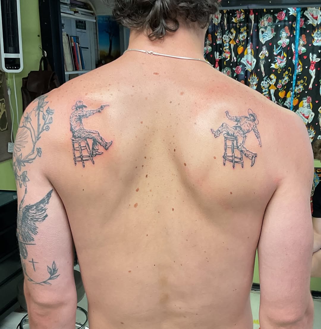Tattoo by @roachrude — blackwork