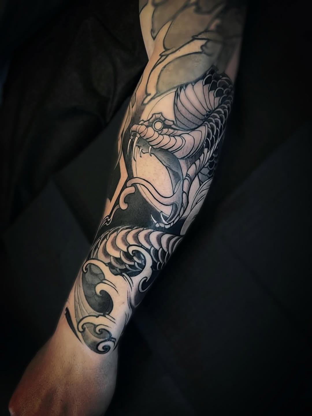Tattoo by @jeffnortontattoo — japanese_irezumi, black_and_grey