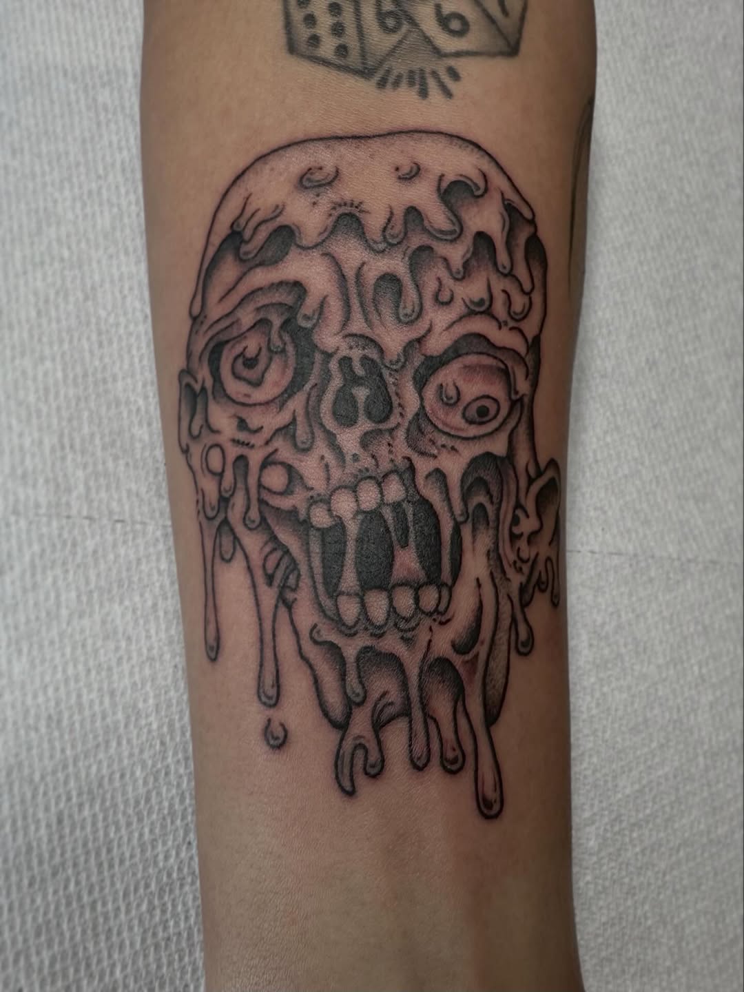 Tattoo by @lijxmachina — dark_realism, black_and_grey