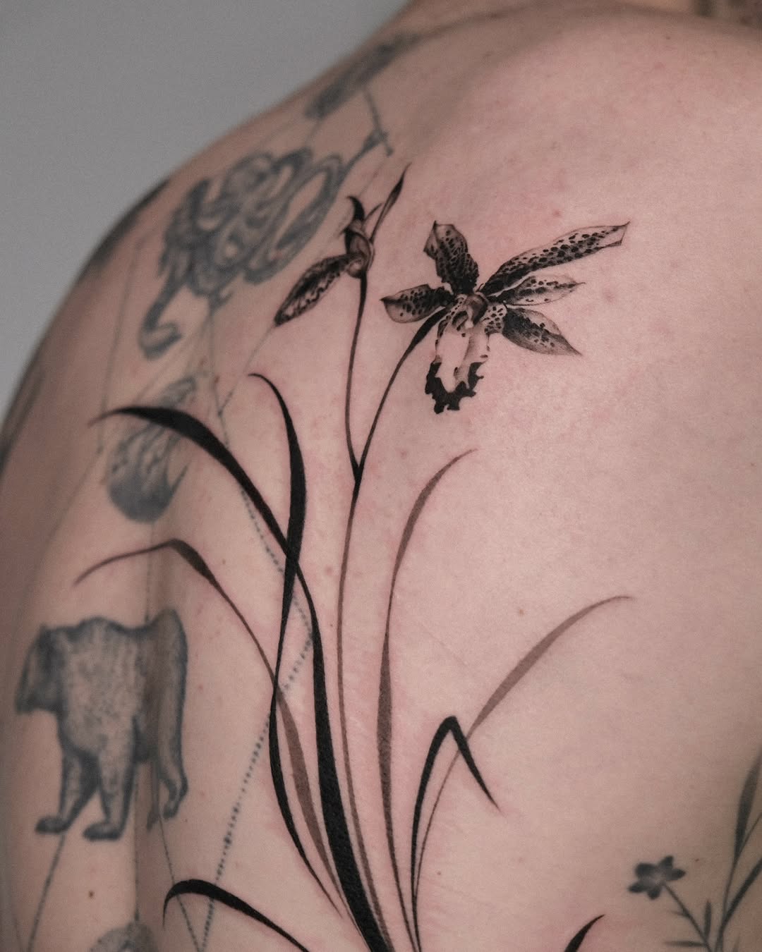 Tattoo by @theonly4zoy — fine_line, black_and_grey