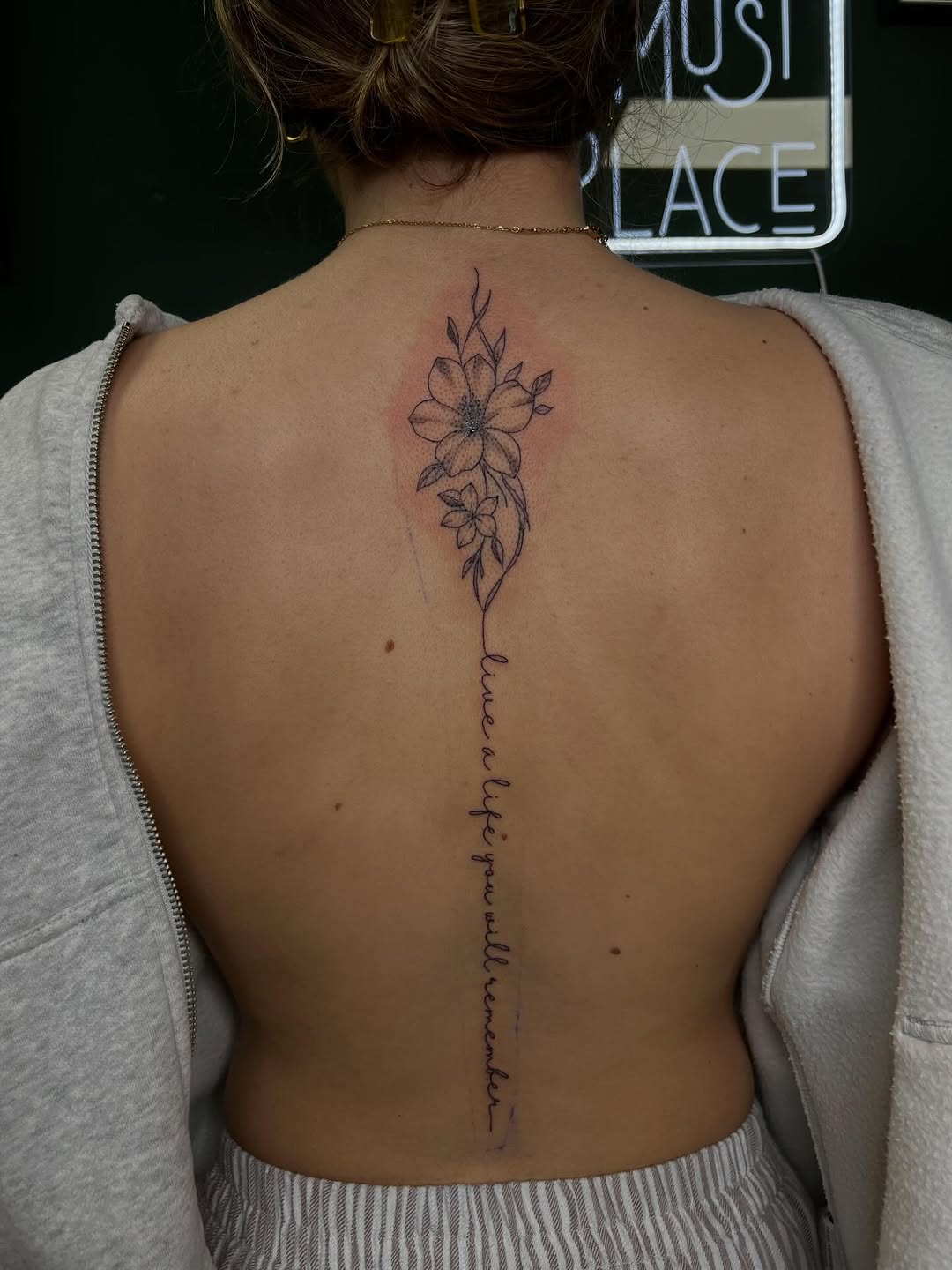 Tattoo by @tattoosbyrach — fine_line, lettering_script
