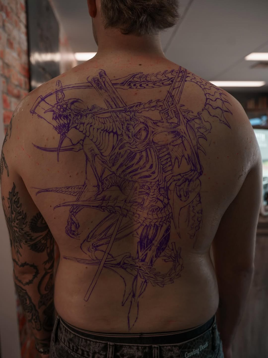 Tattoo by @nowthisyujhi — dark_realism, trash_polka