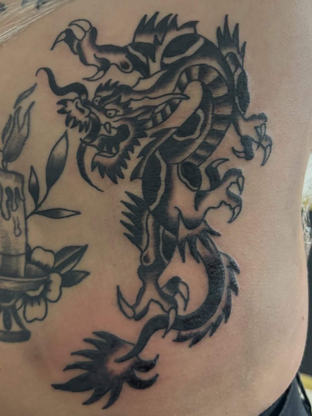 Tattoo by @bridgetsmithtattoos — japanese_irezumi, black_and_grey