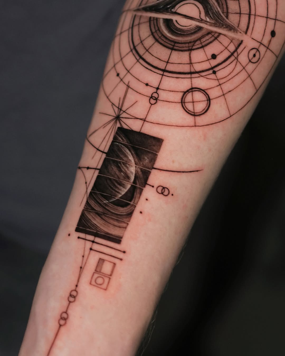 Tattoo by @gayitattoo — geometric, black_and_grey