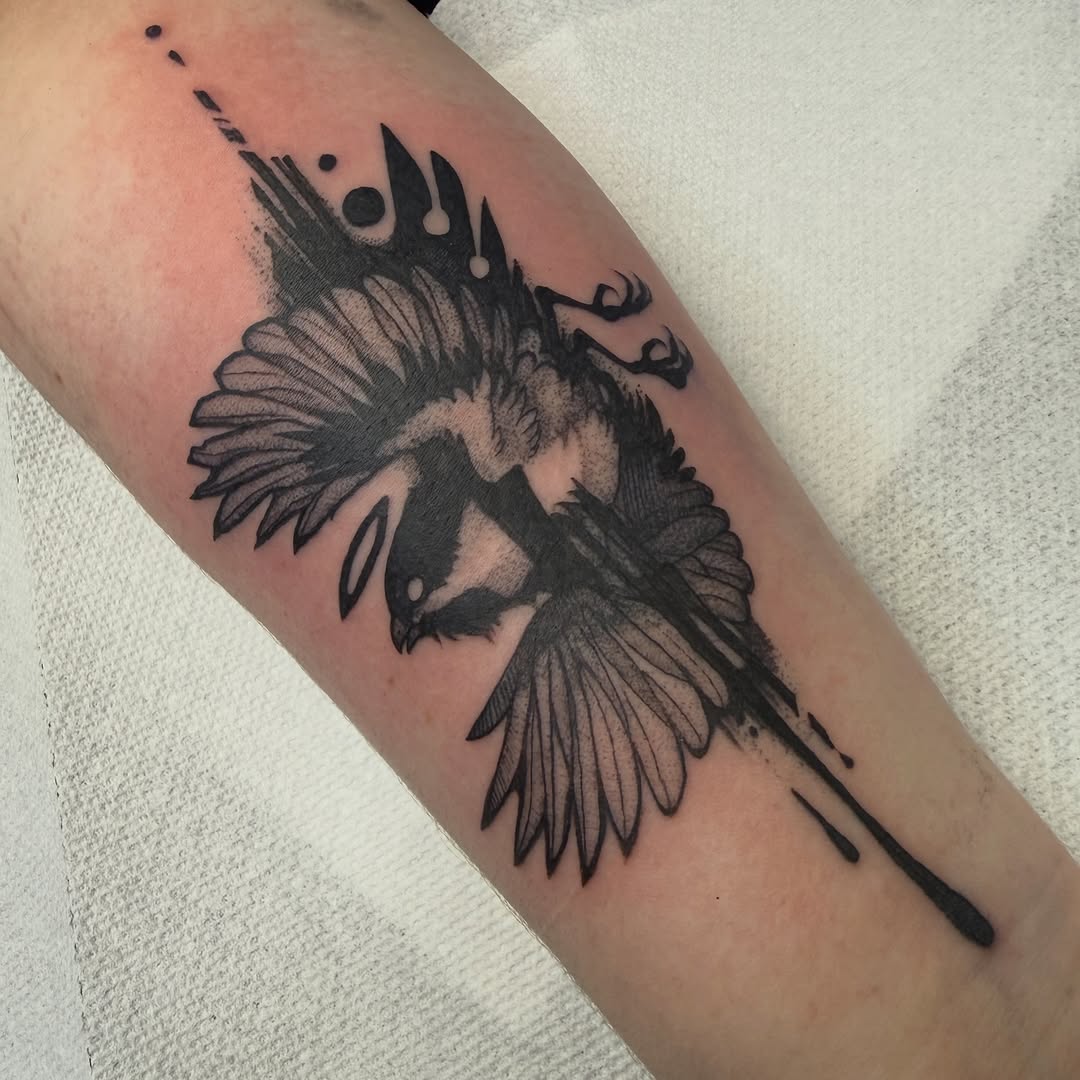 Tattoo by @blackmeddle — black_and_grey, illustrative