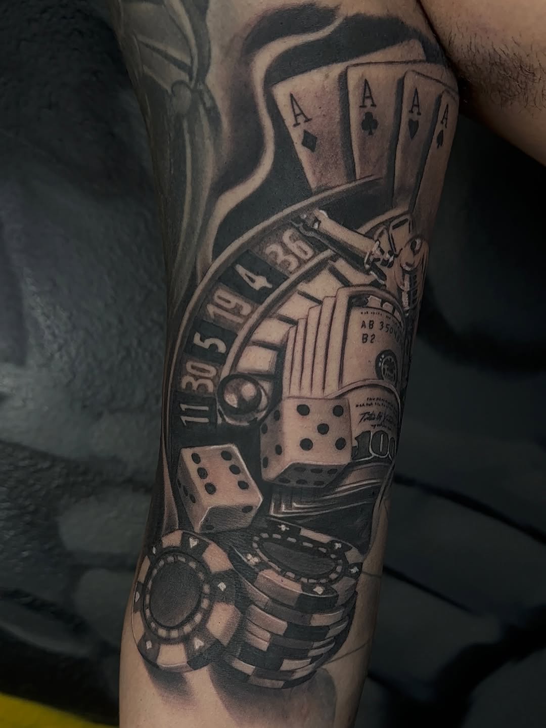 Tattoo by @tattoosbyxavier — black_and_grey, realism
