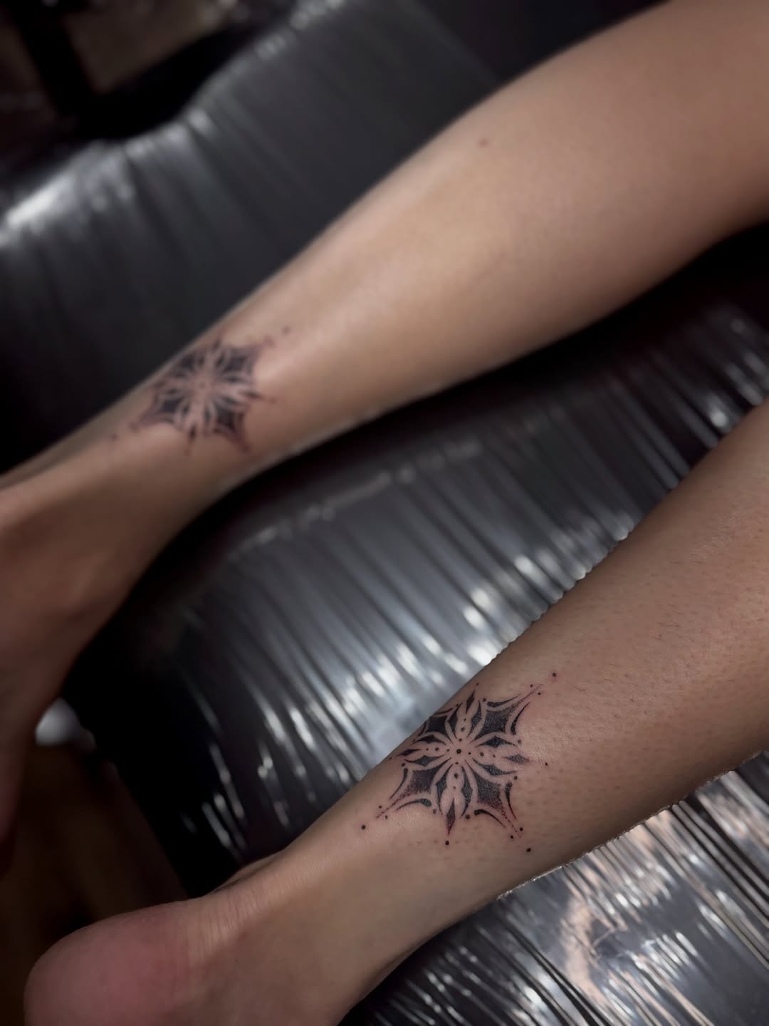 Tattoo by @porcelain_tats — geometric, dotwork
