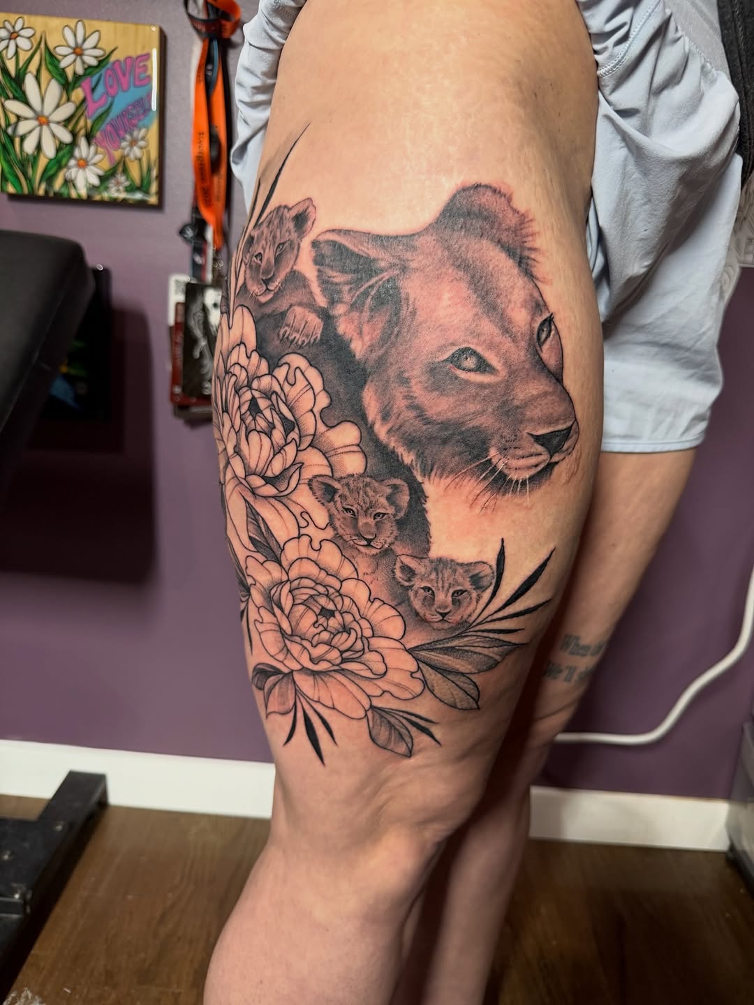 Tattoo by @chaotic_zen_arts — realism, black_and_grey