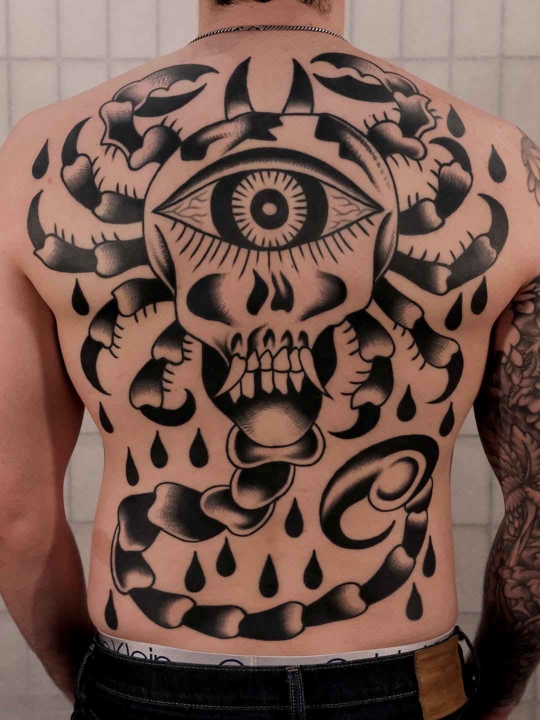 Tattoo by @rempetattoo โ american_traditional, black_and_grey