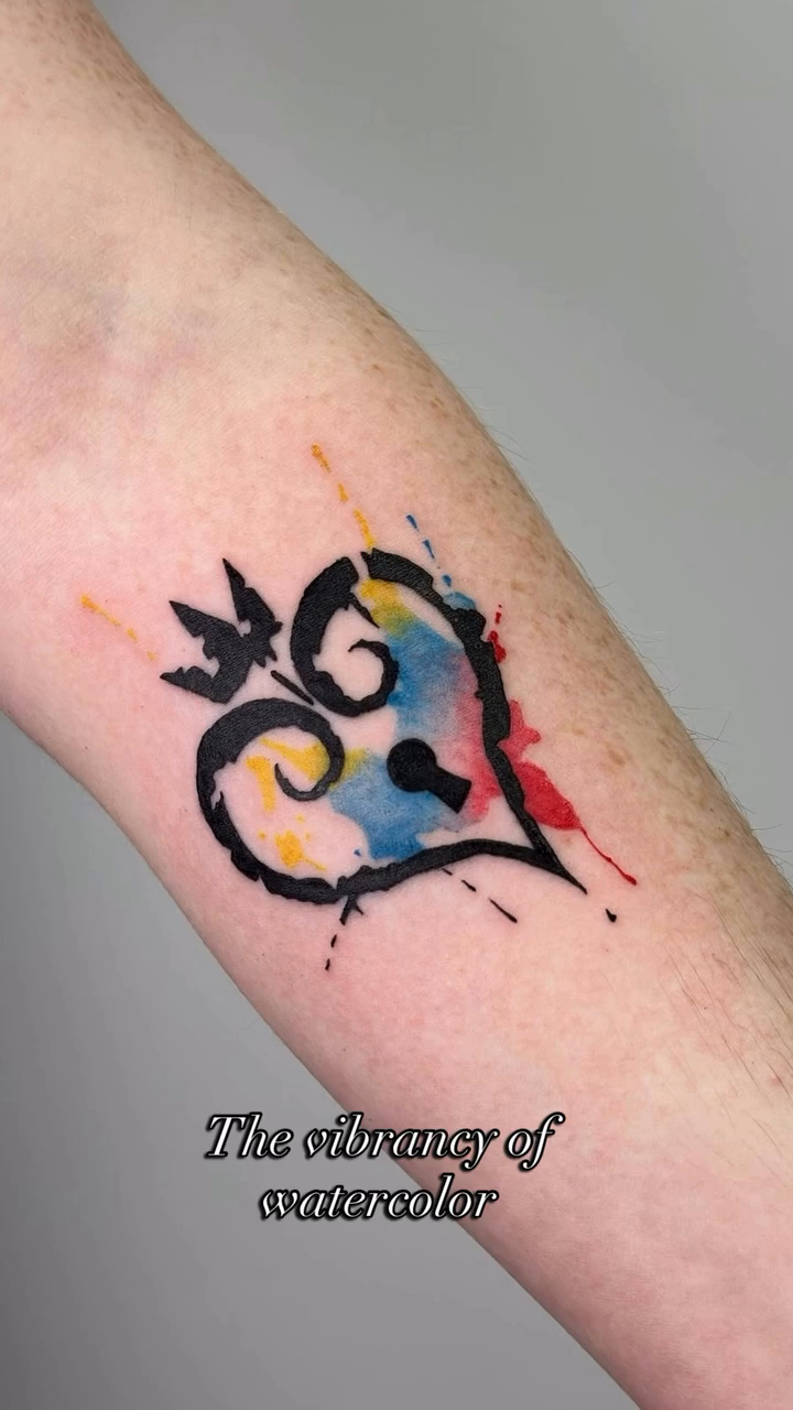 Tattoo by @tattoosbykaur โ watercolor