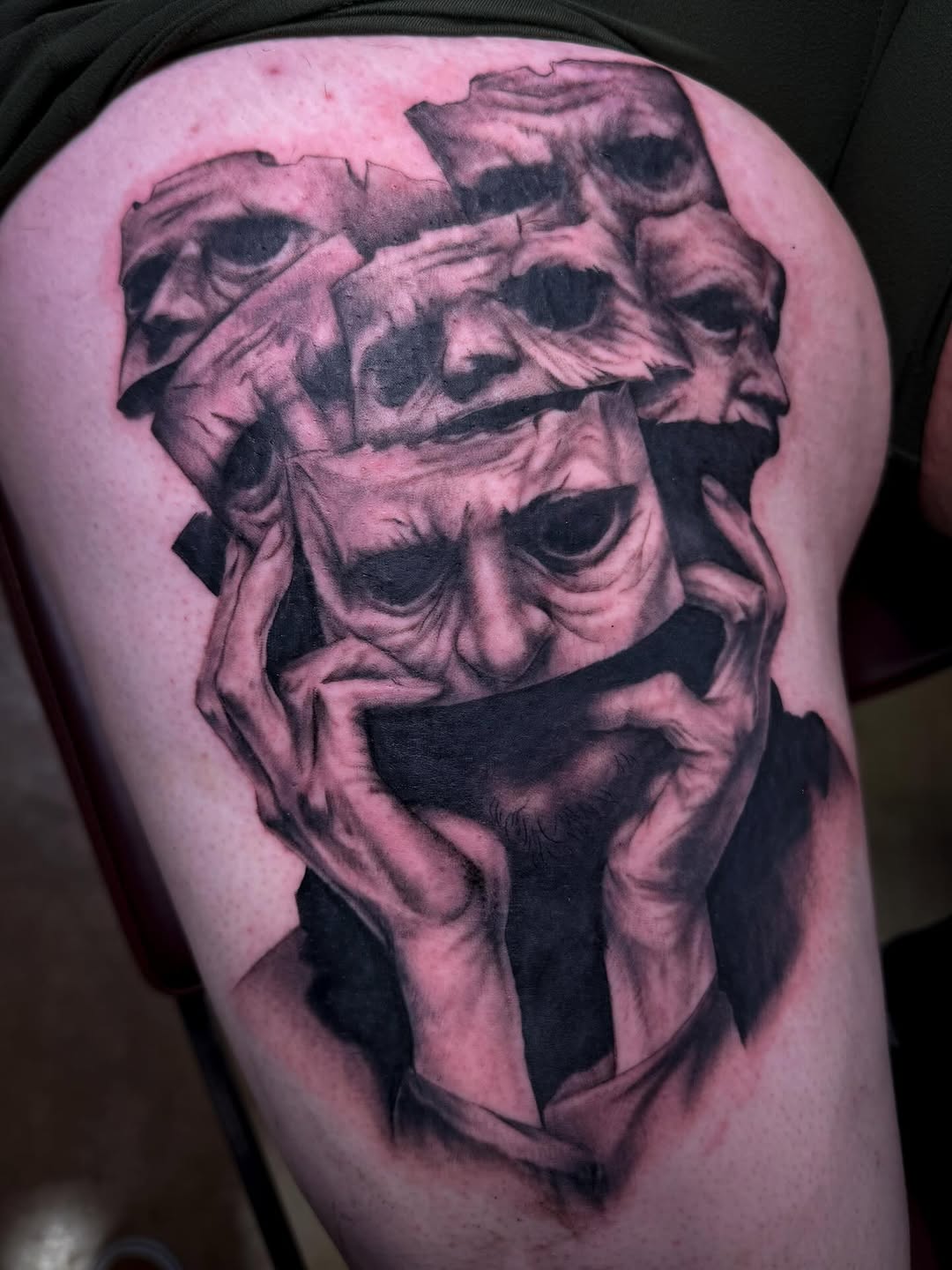 Tattoo by @aarondoestattoos — black_and_grey, realism