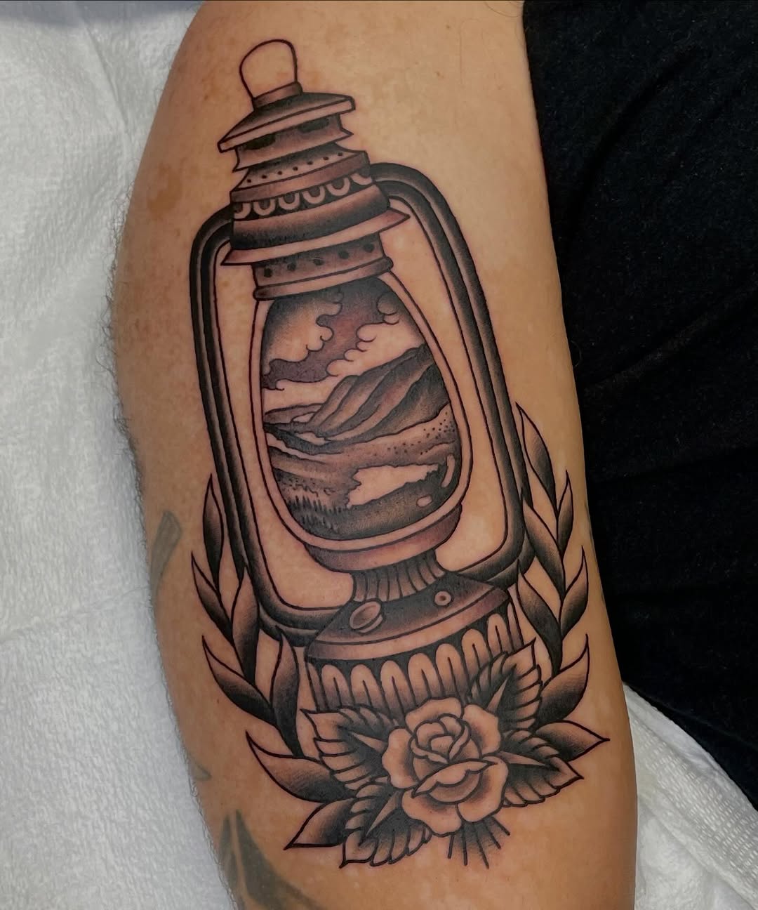 Tattoo by @krystendae โ american_traditional, black_and_grey