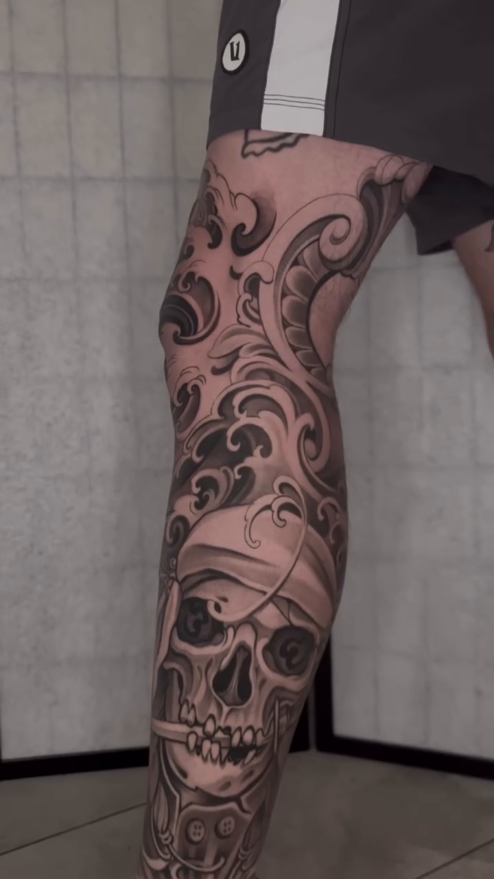 Tattoo by @phil_da_silva_ — japanese_irezumi, black_and_grey