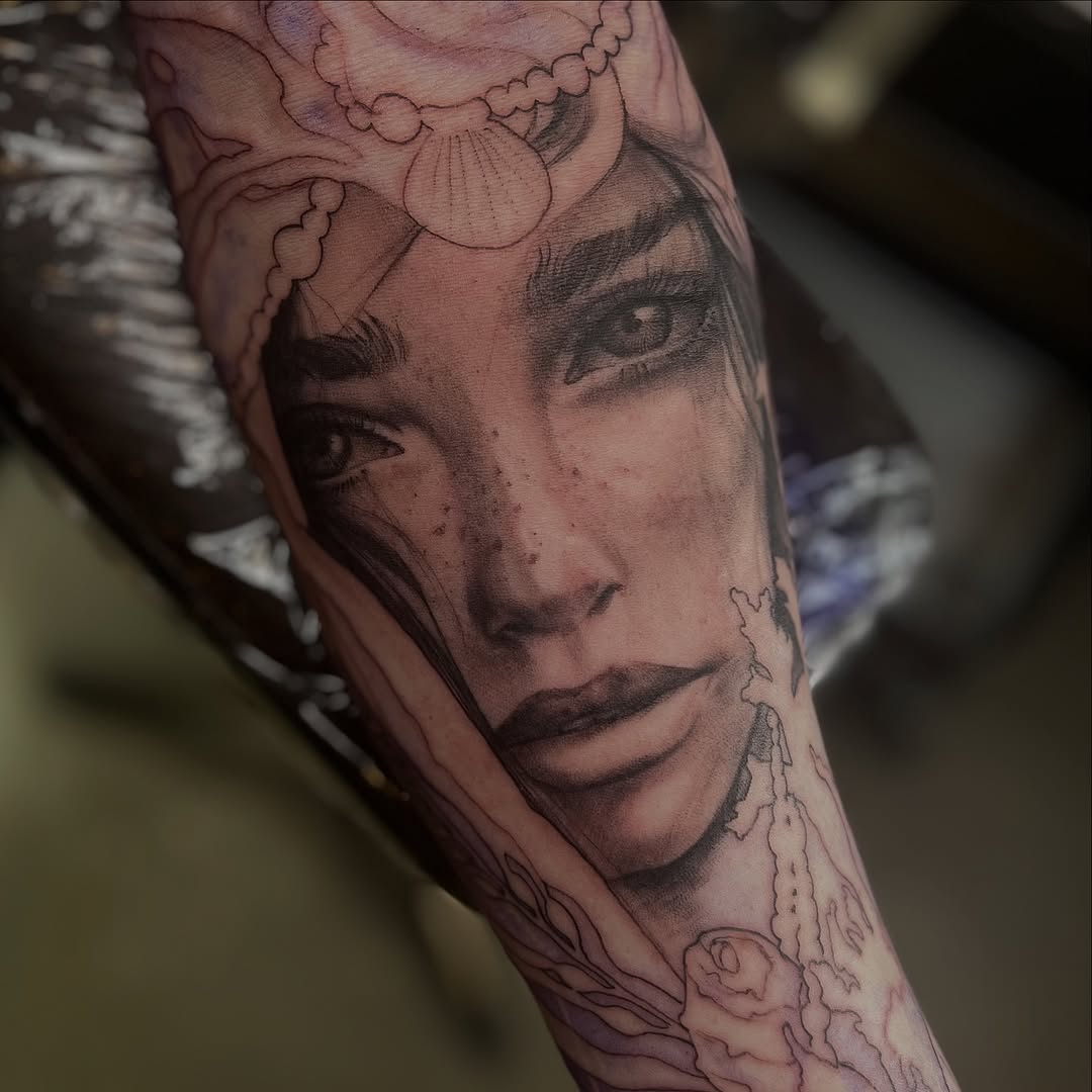 Tattoo by @themildginger β realism, black_and_grey