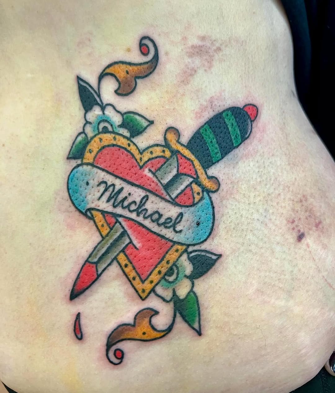 Tattoo by @sethgriffintattoo — american_traditional, lettering_script