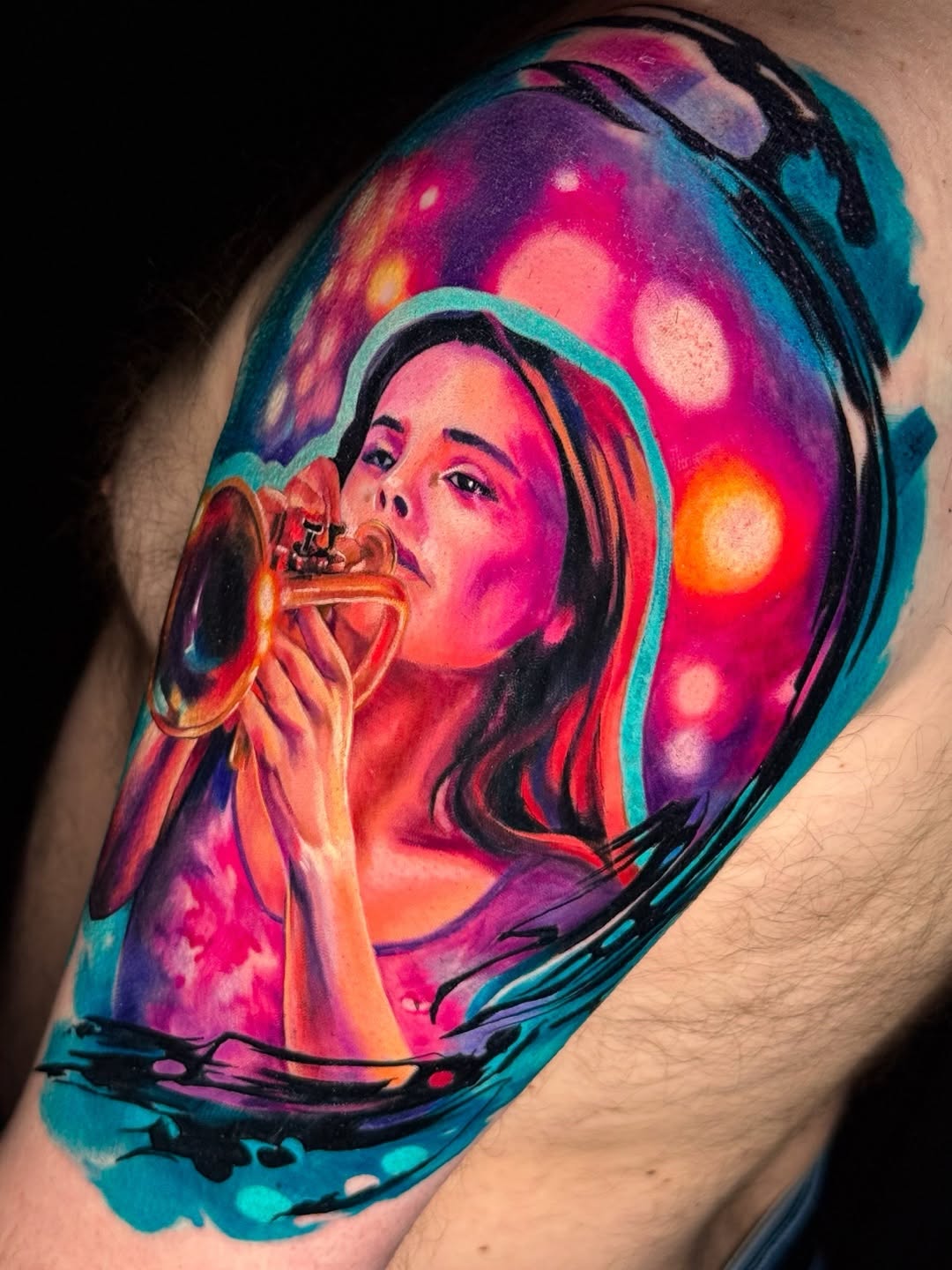 Tattoo by @painterlyfiend โ realism, watercolor