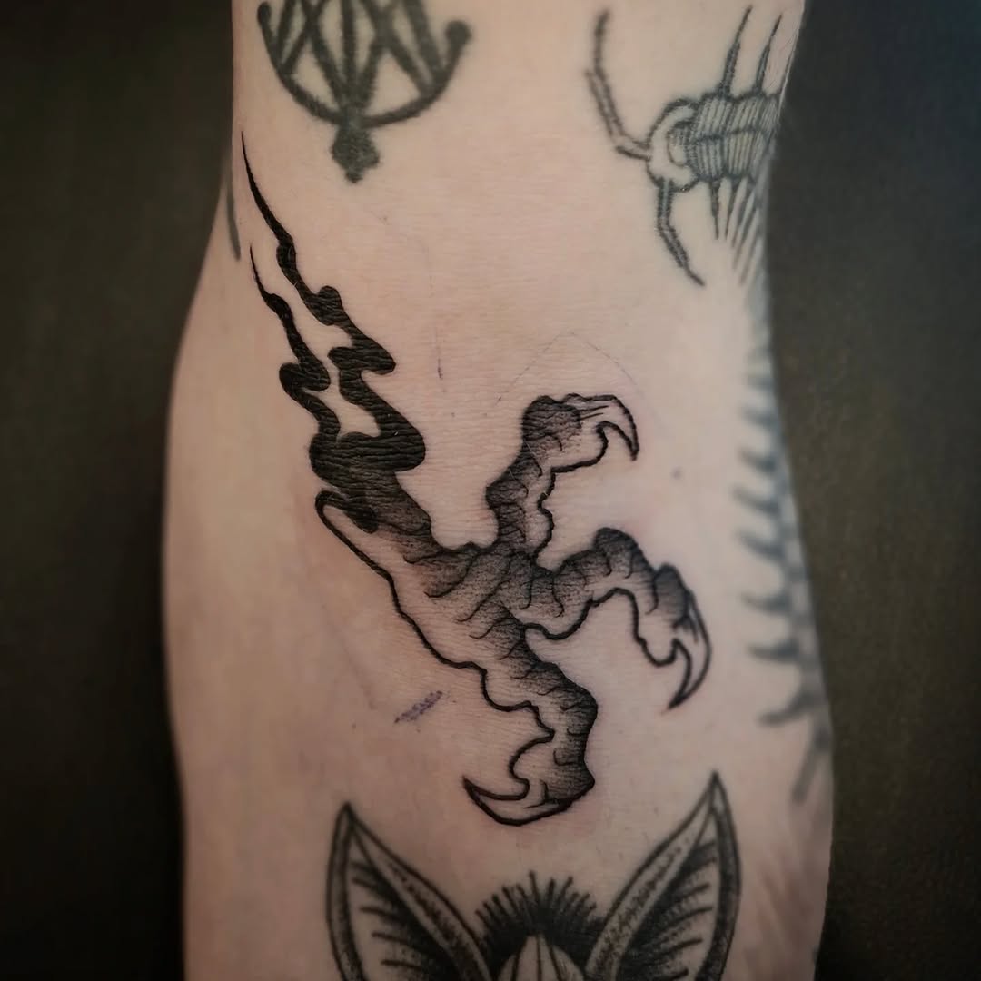 Tattoo by @makaylaawaffle โ blackwork, illustrative