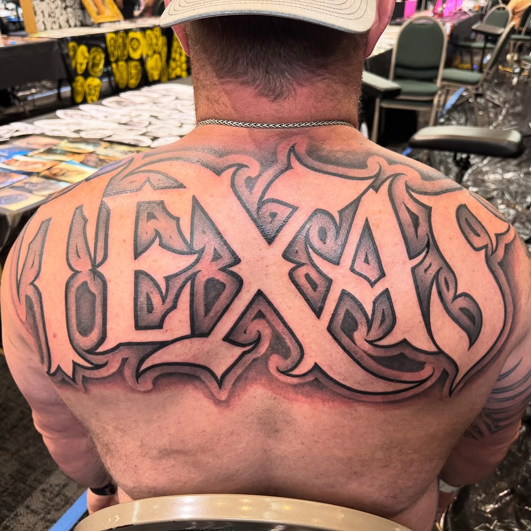 Tattoo by @aintnothinbutagthang817 β lettering_script, black_and_grey
