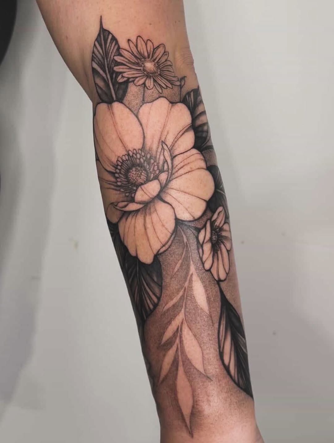 Tattoo by @rainingtattoos — black_and_grey, realism