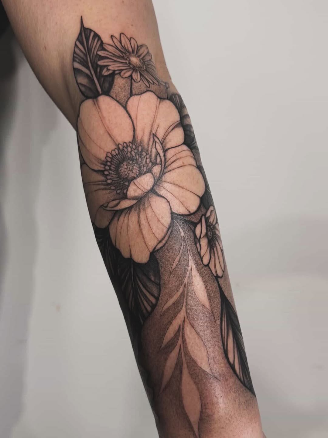 Tattoo by @rainingtattoos — black_and_grey, realism