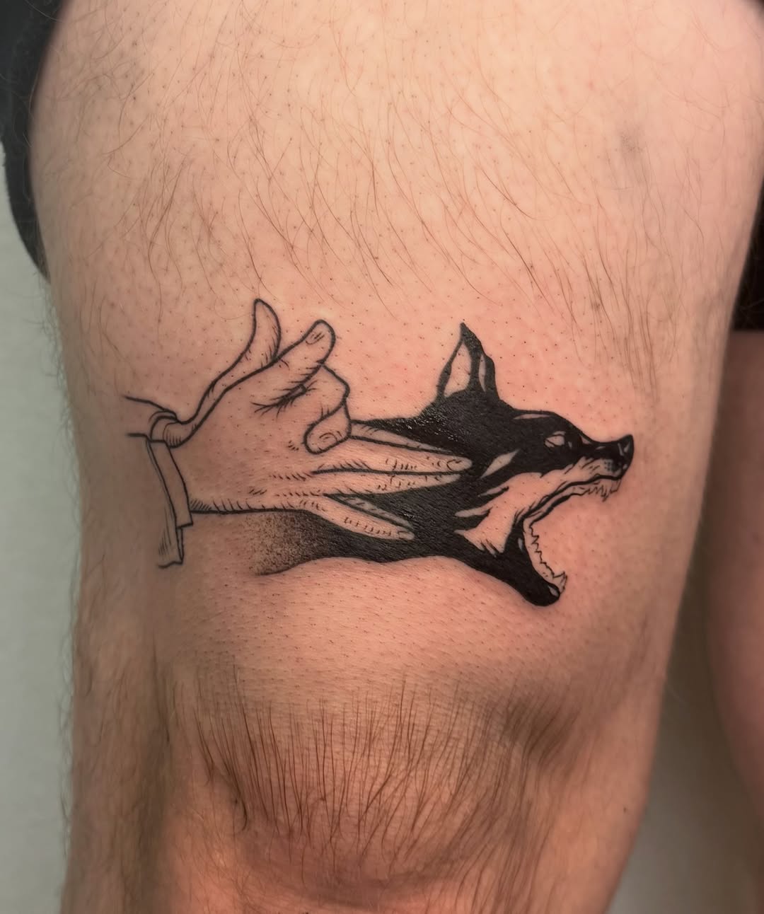 Tattoo by @flynncoooper — black_and_grey, illustrative