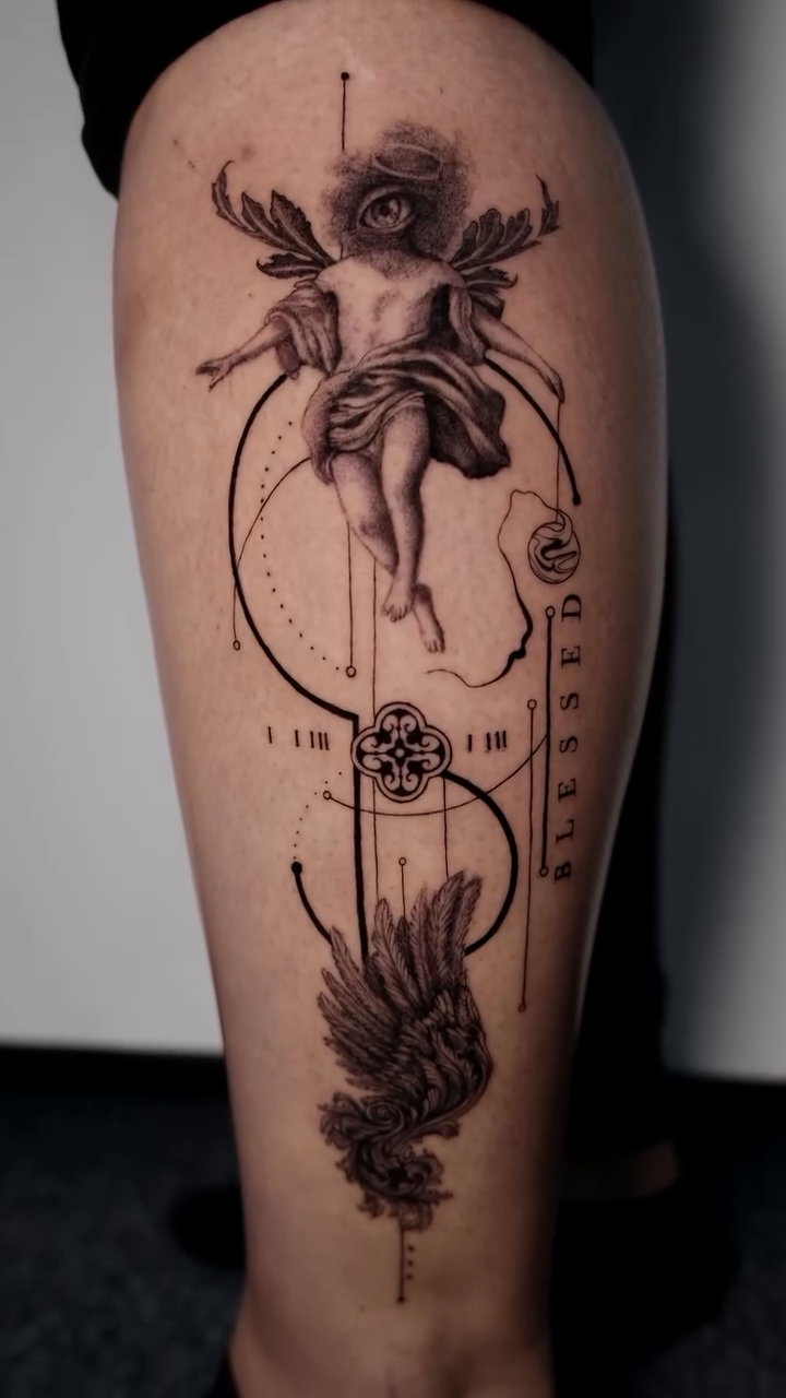 Tattoo by @lilithink โ fine_line, geometric