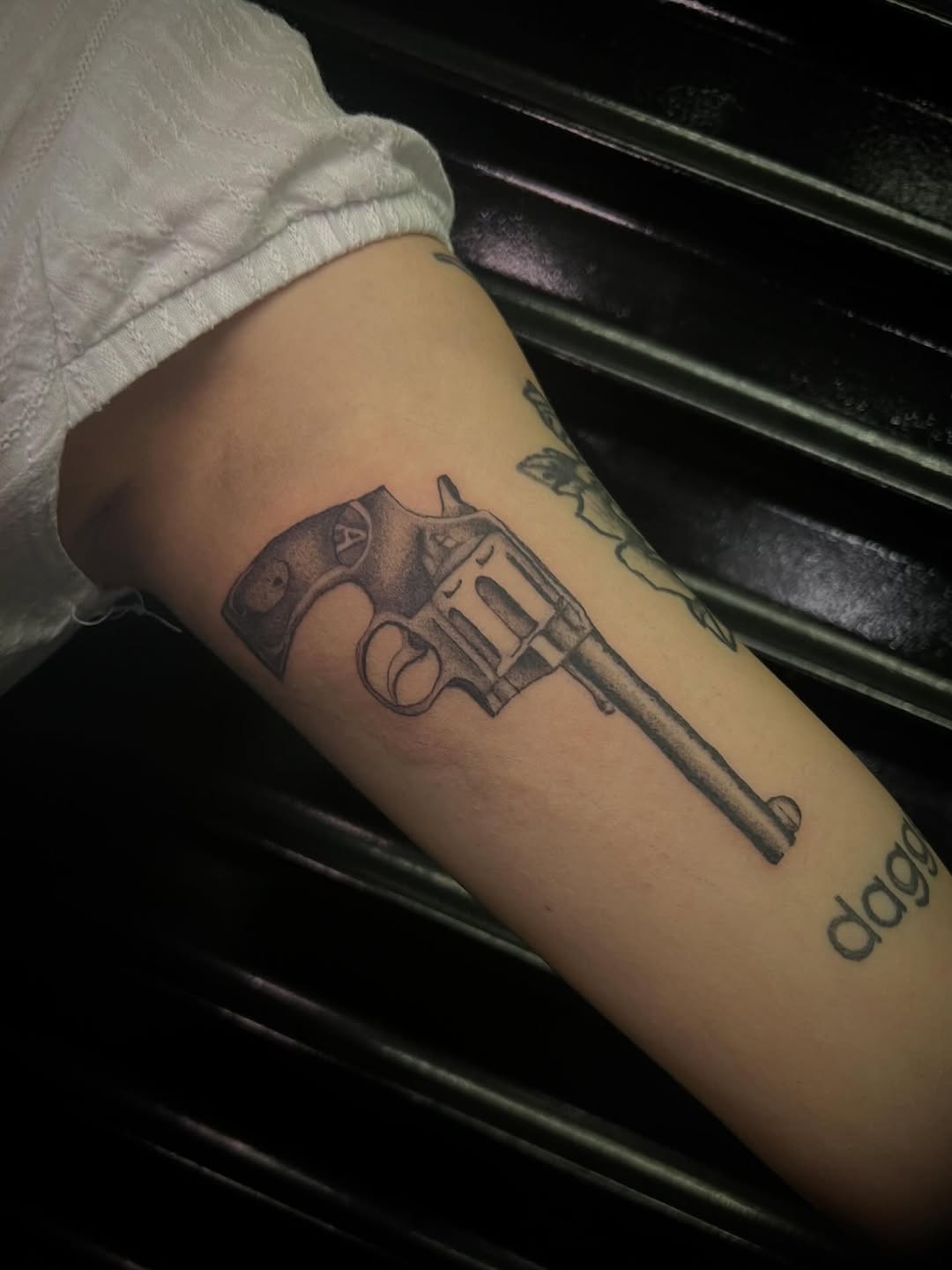 Tattoo by @halfwit__ — black_and_grey, realism