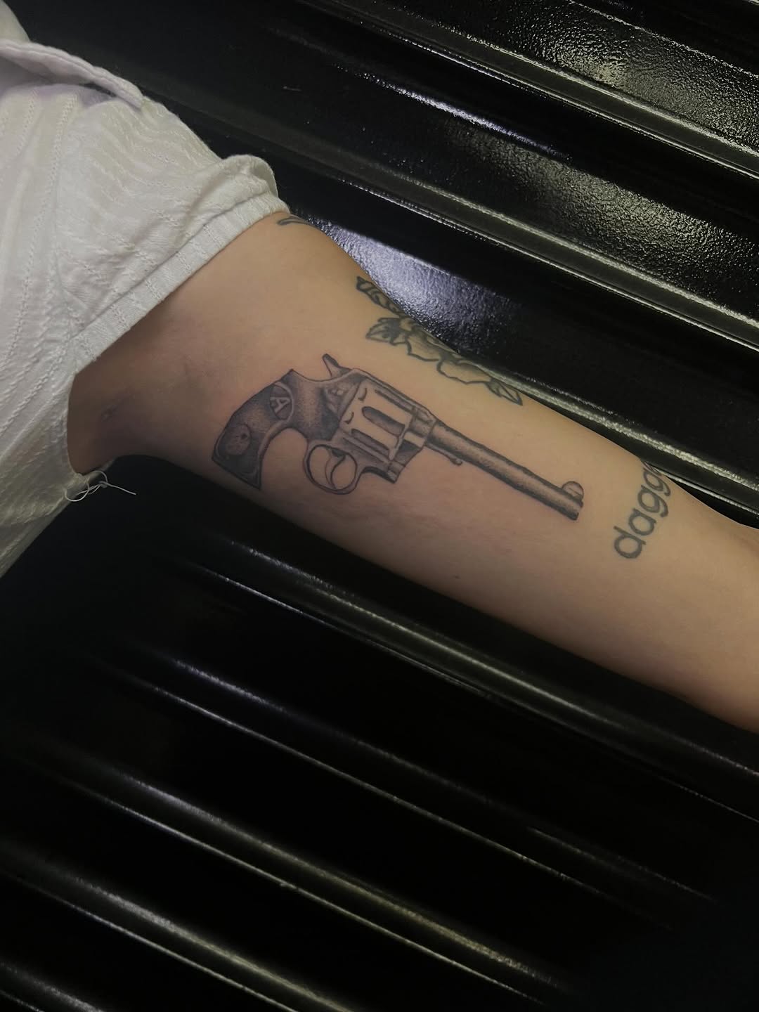 Tattoo by @halfwit__ — black_and_grey, realism