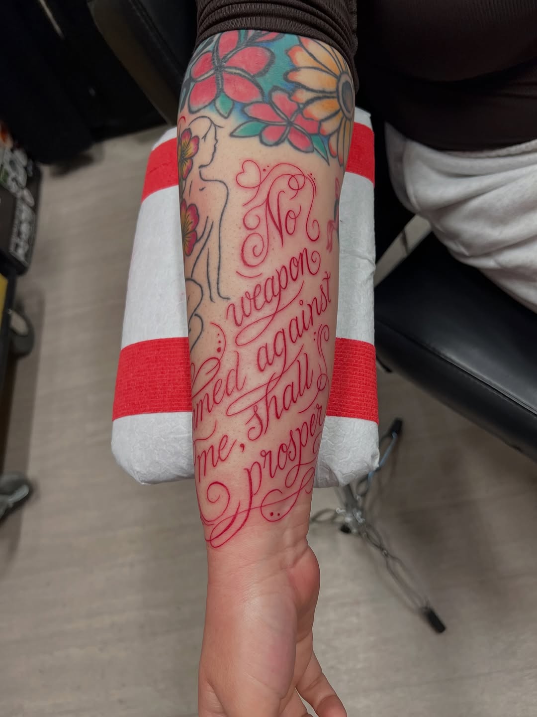 Tattoo by @stephaniepeanut123 — lettering_script