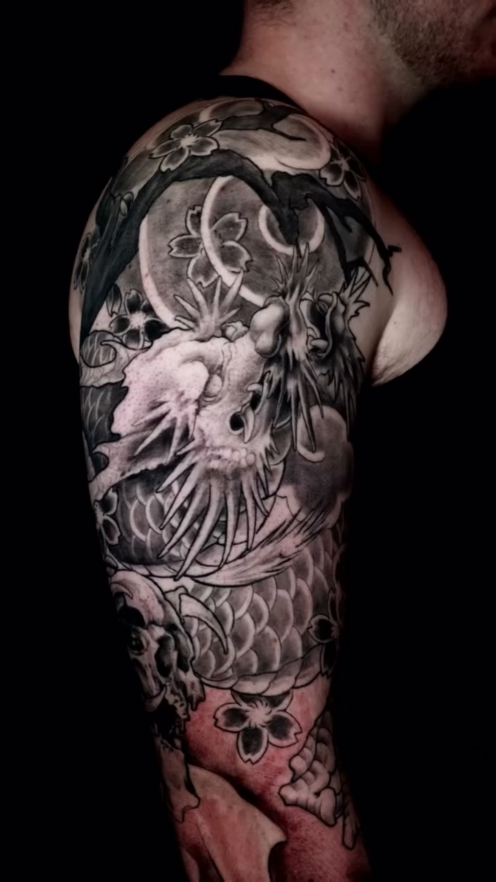 Tattoo by @alex_suarez303 — japanese_irezumi, black_and_grey