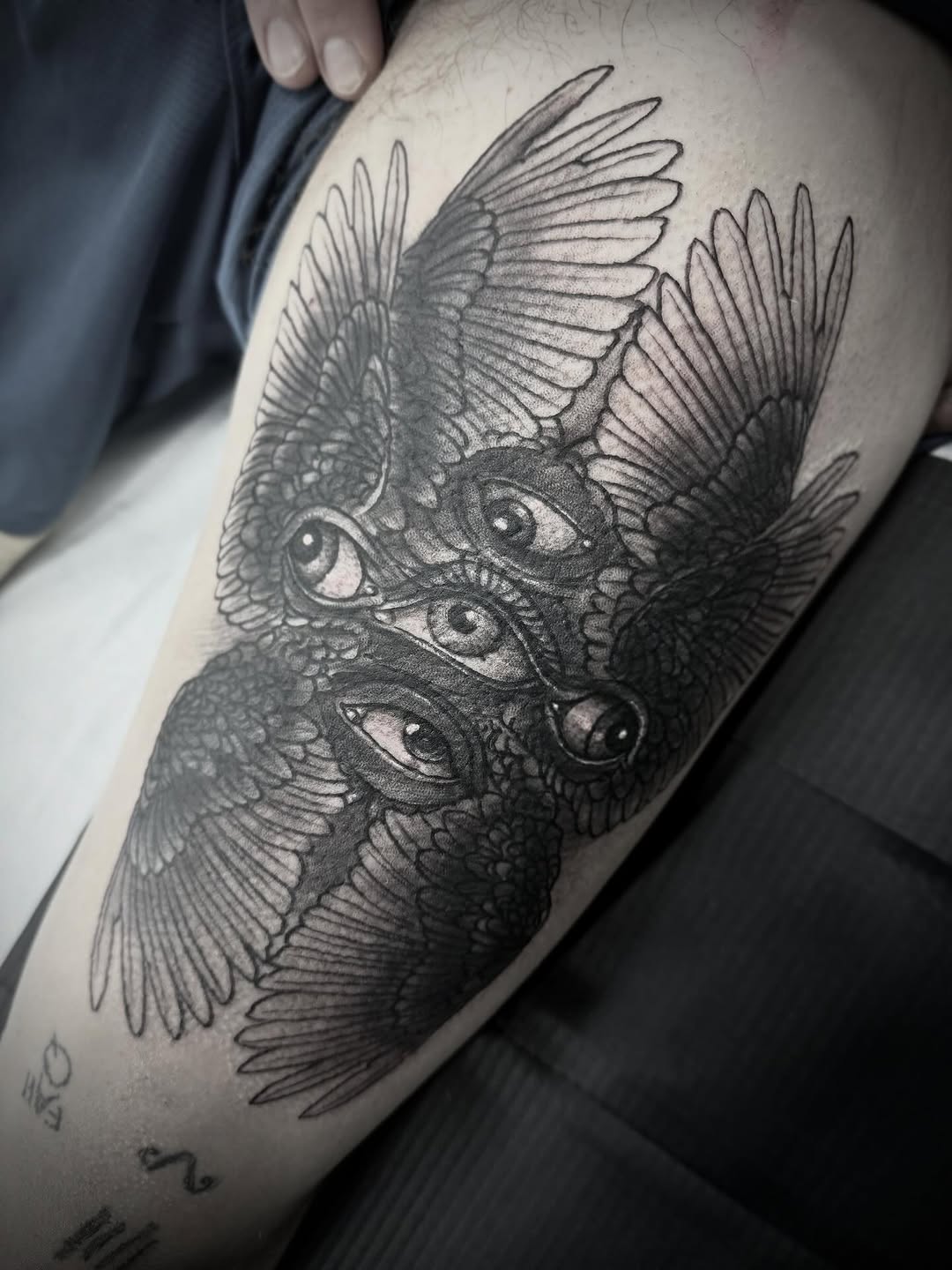 Tattoo by @alecbauertattoo — blackwork, illustrative