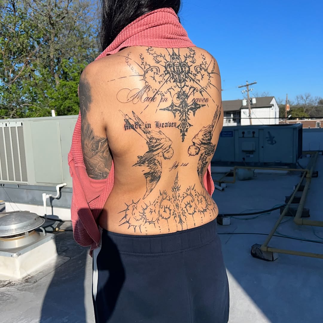 Tattoo by @syikotattoo — blackwork, illustrative